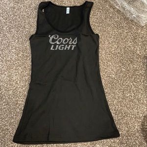 NWT. COORS LIGHT rhinestone ladies tank.